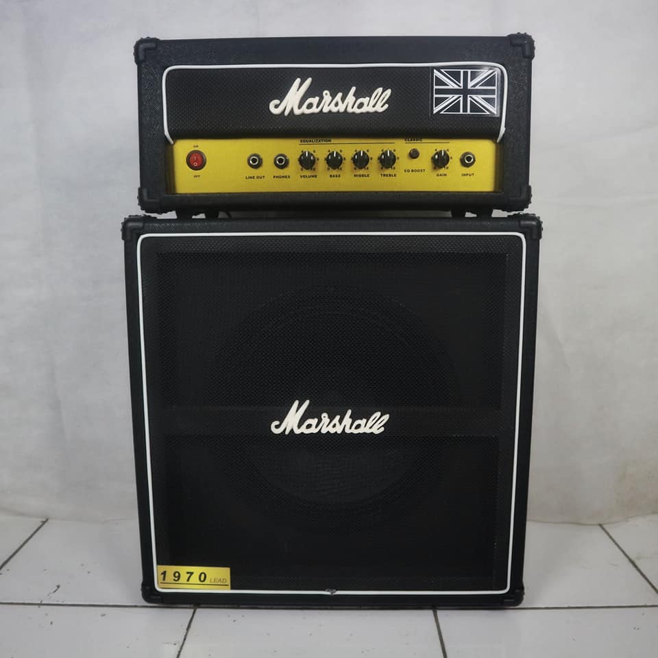 Jual Ampli Bass & Gitar 3 Input Marshall 12 Inch Head Cabinet Murah