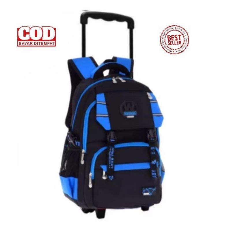 Jual Tas troli anak COWOK CEWEK SD bisa Roda dan Ransel tas Roda Anak ...