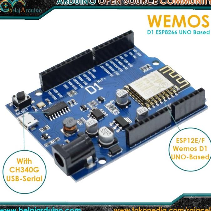 Jual WeMos D1 ESP8266 ESP-12F Upgrade WiFi Nodemcu based Arduino Uno ...