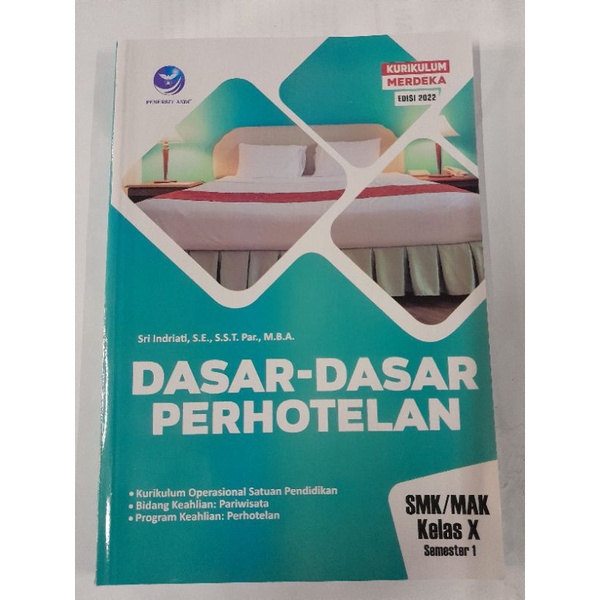 Jual dasar dasar perhotelan smk mak kelas x semester 1 kurikulum
