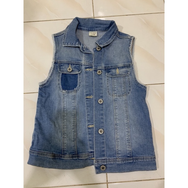 Jual denim vest zara preloved Shopee Indonesia