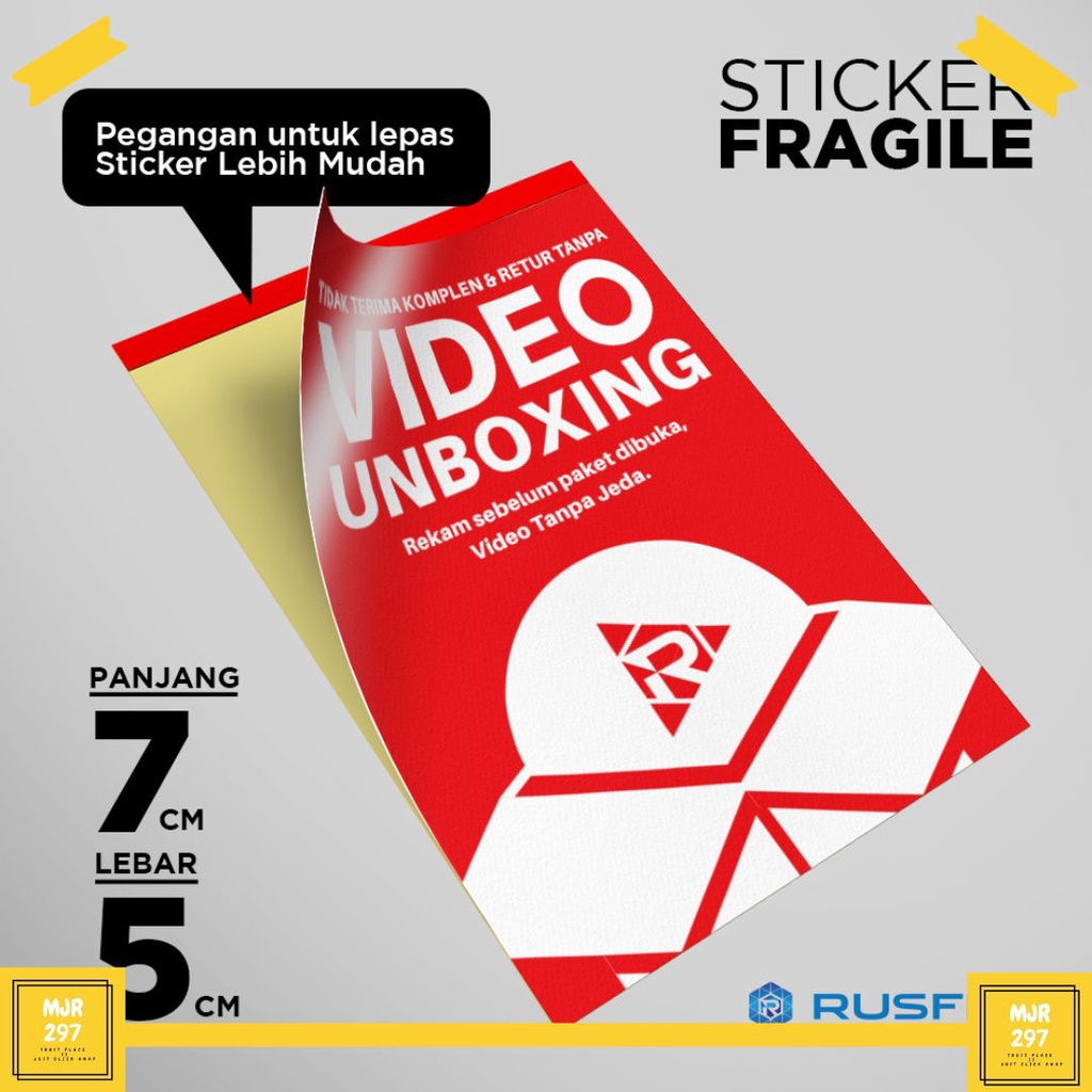 Jual Label Sticker Unboxing Stiker Fragile Unboxing Label Pengiriman