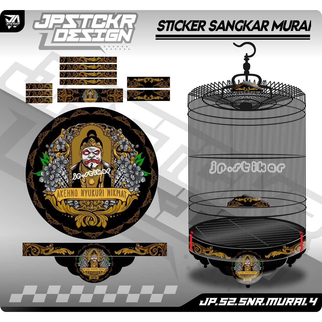 Jual Sticker Decal Sangkar Murai Batu Stiker Ebod Radja BnR Setiker ...