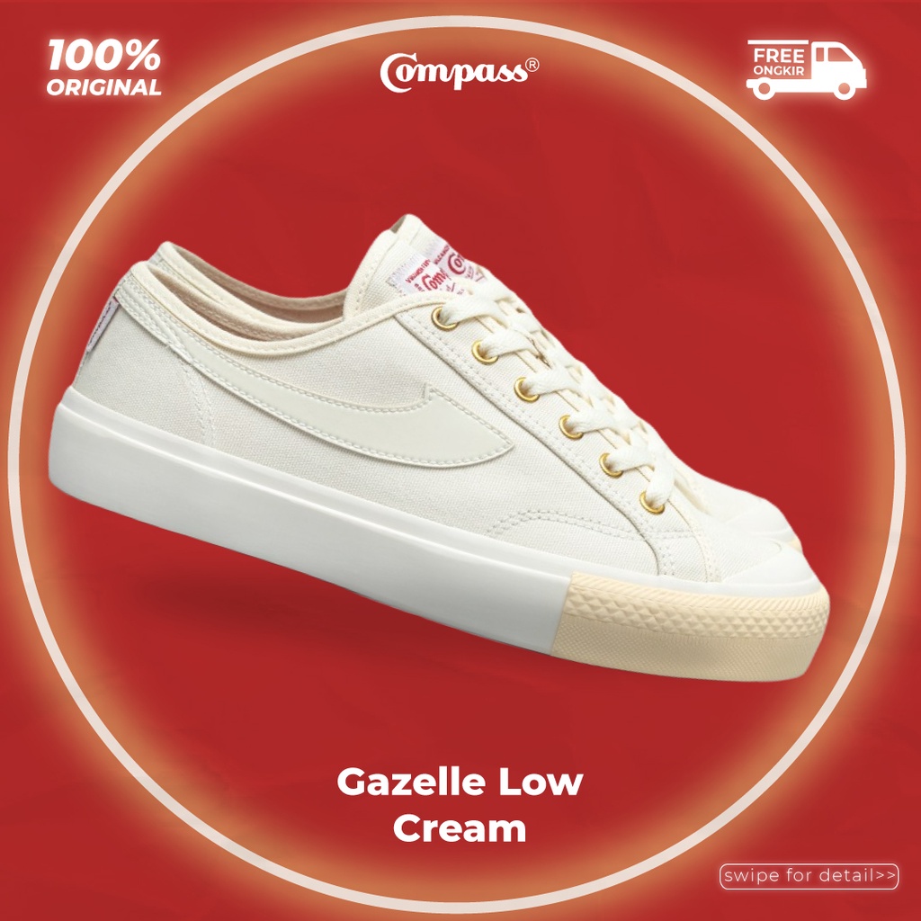 Jual [original] Sepatu Compass Gazelle Low Cream Shopee Indonesia