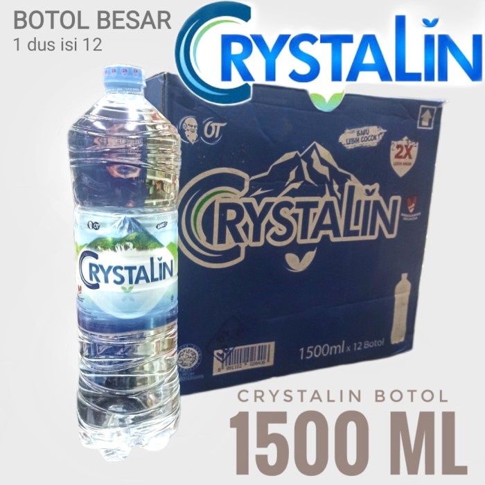 Jual Crystalin air mineral botol 1500ml khusus instan | Shopee Indonesia