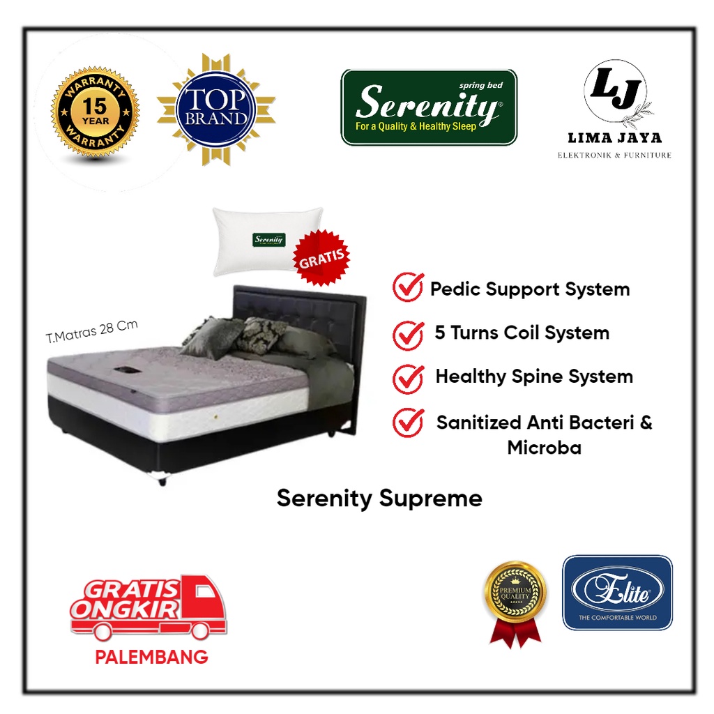 Jual Matras Springbed Serenity Supreme Kasur Springbed Serenity Supreme ...