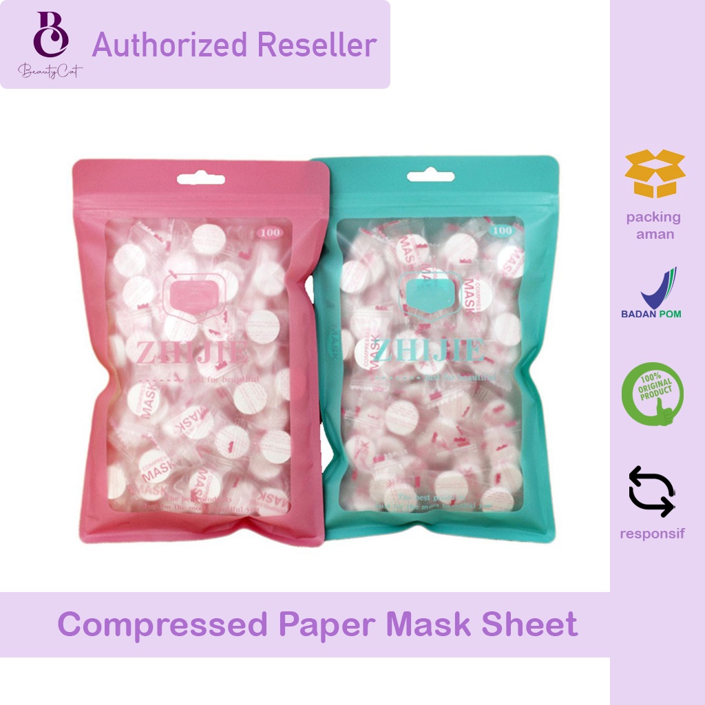 Jual Compressed Mask Paper Masker Tablet isi 100pcs /Masker Wajah ...