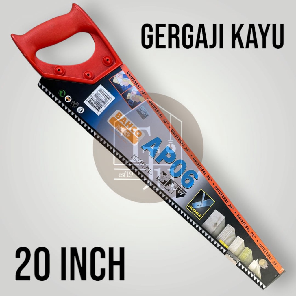 Jual GERGAJI KAYU BAHCO AP-06 UKURAN 20 INCH / GERGAJI GOROK BAHCO AP ...