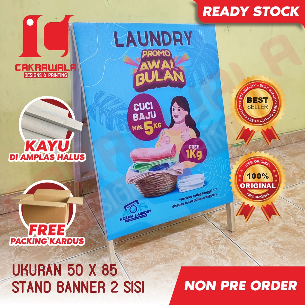 Jual STAND BANNER KAYU UKURAN 50 X 85 - STANDING BANNER KAYU PROMO ...