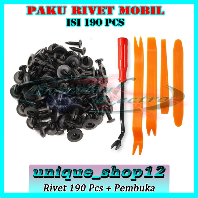 Jual Paku Rivet 160Pcs Tool Kit Pembuka Dashboard, Paku Rivet 160 Pcs ...