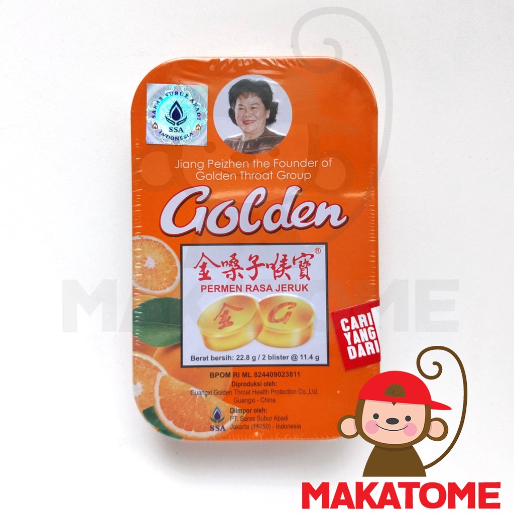 Jual Golden Throat Permen Rasa Jeruk 12 piece candy Kaleng SSA ORANGE ...