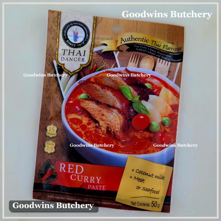 Jual Thai Dancer RED CURRY PASTE Thailand bumbu gulai kari sachet 50g ...