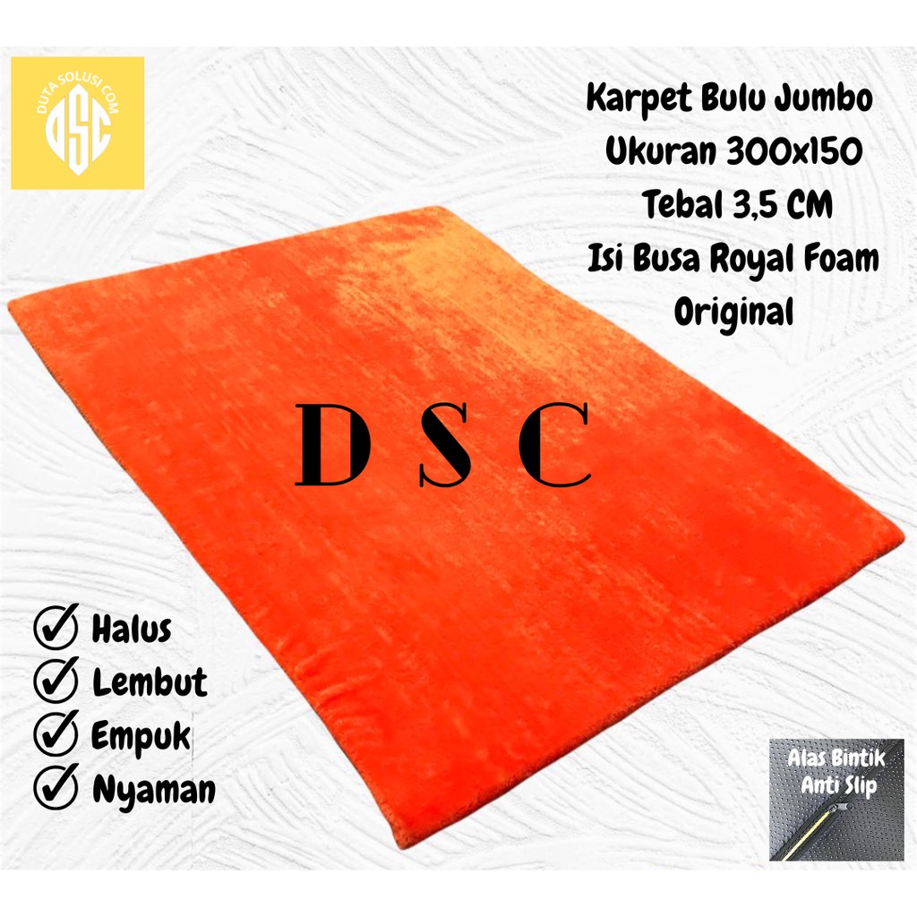 Jual Karpet Bulu Jumbo Ukuran 300x150 Tebal 3,5 CM (Alas Anti Slip ...