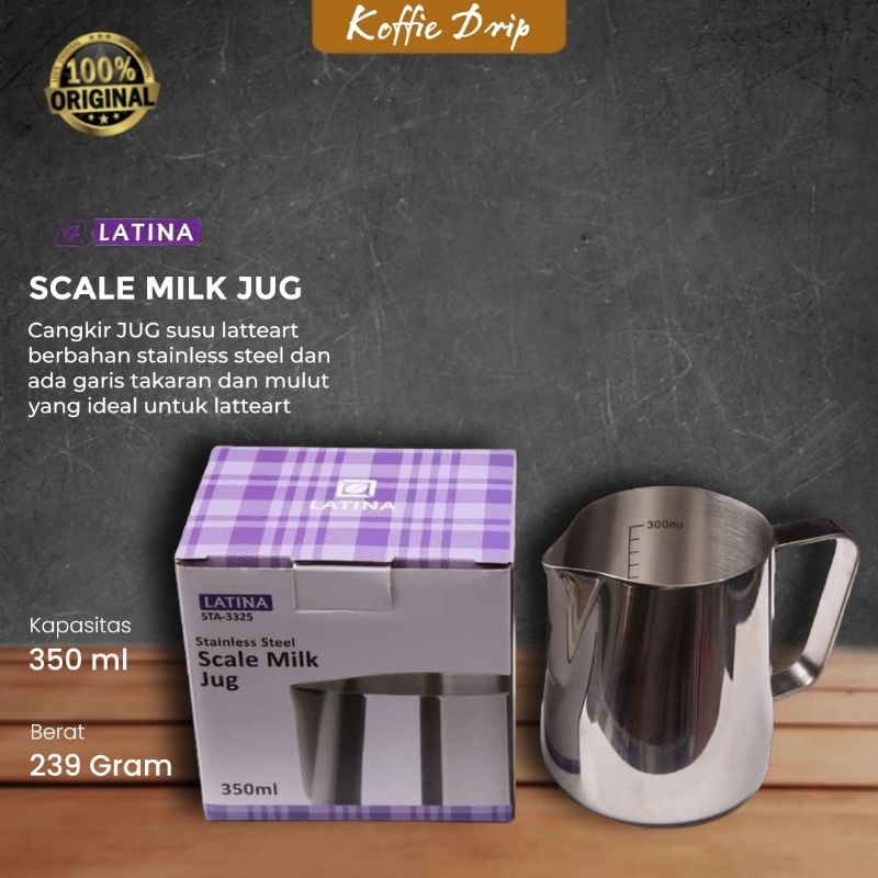 Jual Cangkir Jug Susu Latteart Scale Milk Jug Gelas Takar Susu 350ml Shopee Indonesia 3110