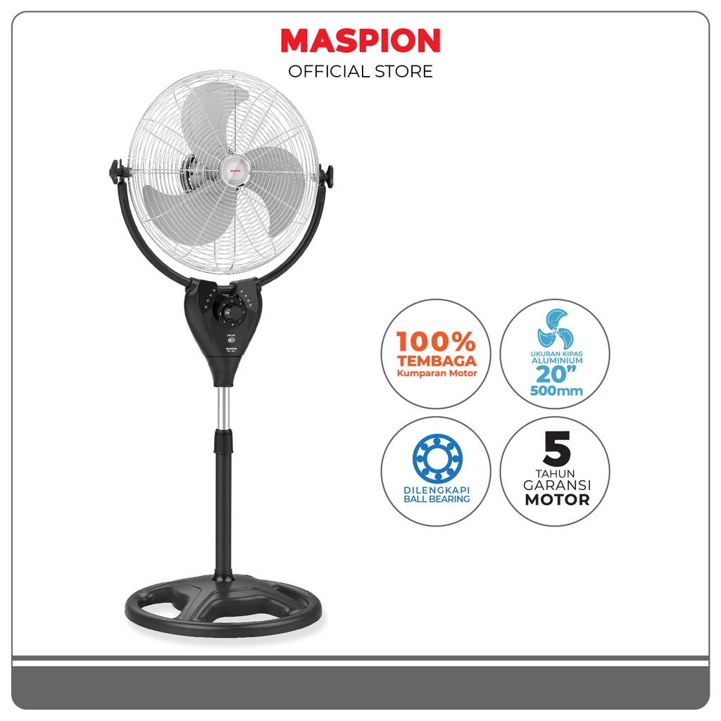 Jual Maspion Power Stand Fan Kipas Angin Berdiri 20 Inch PW-507 S