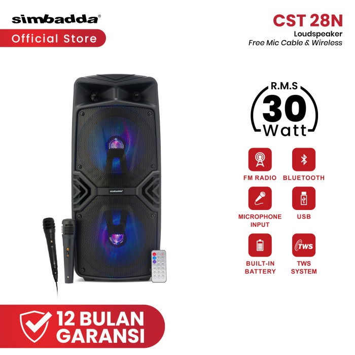 Jual Speaker Karaoke Bluetooth Simbadda Cst N Bonus Mic Wireless And C Shopee Indonesia