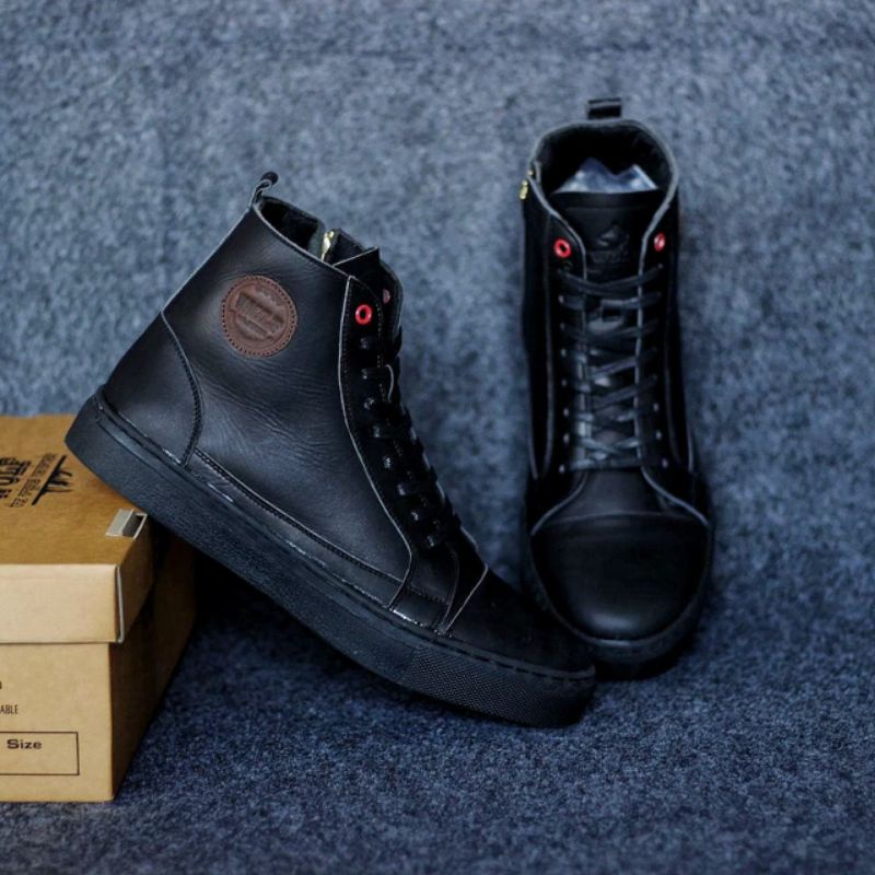 Jual SULTAN FOOTWEAR X WLF V4 | Sepatu Boots Kasual Sneakers high ...