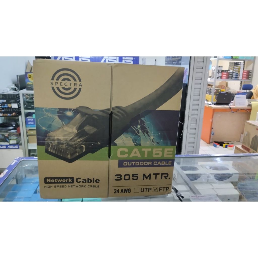 Jual Kabel Lan ftp Outdoor cat 5e 305 meter / ftp outdoor cat 5 spectra ...