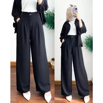 Loose Pants Celana Kantor Wanita Celana Kulot Formal Wanita Katun Polyester Ypd.Id