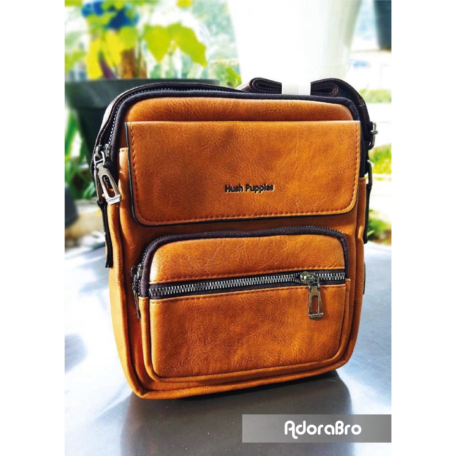 Jual Tas Selempang Kulit Hush Puppies Pria Preloved | Shopee Indonesia