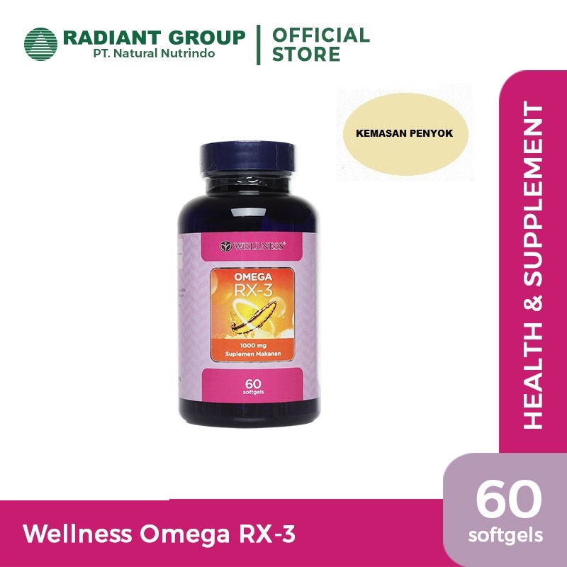 Jual Wellness Omega RX-3 - 60 Softgels [Kemasan Penyok] | Shopee Indonesia