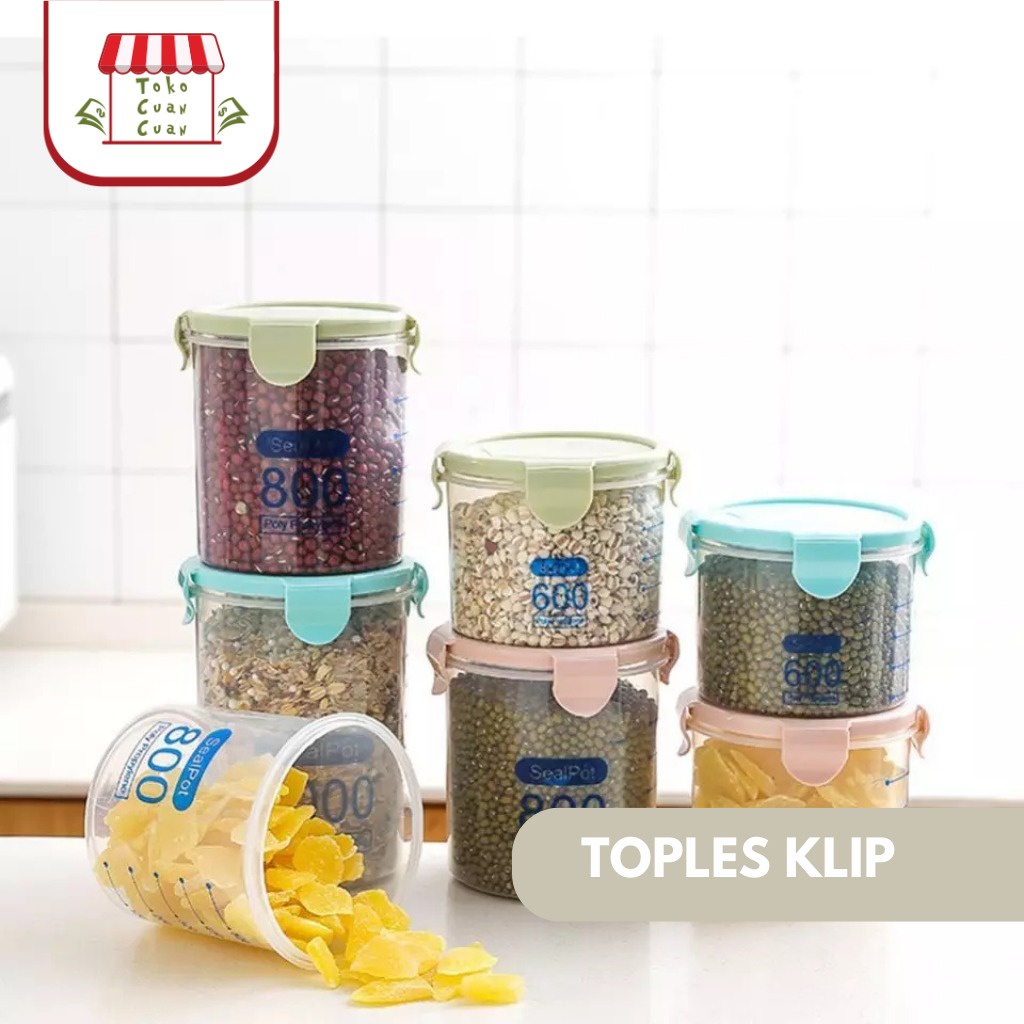 Jual TCC Stackable Dry Storage / toples bulat dengan klip mudah disusun ...
