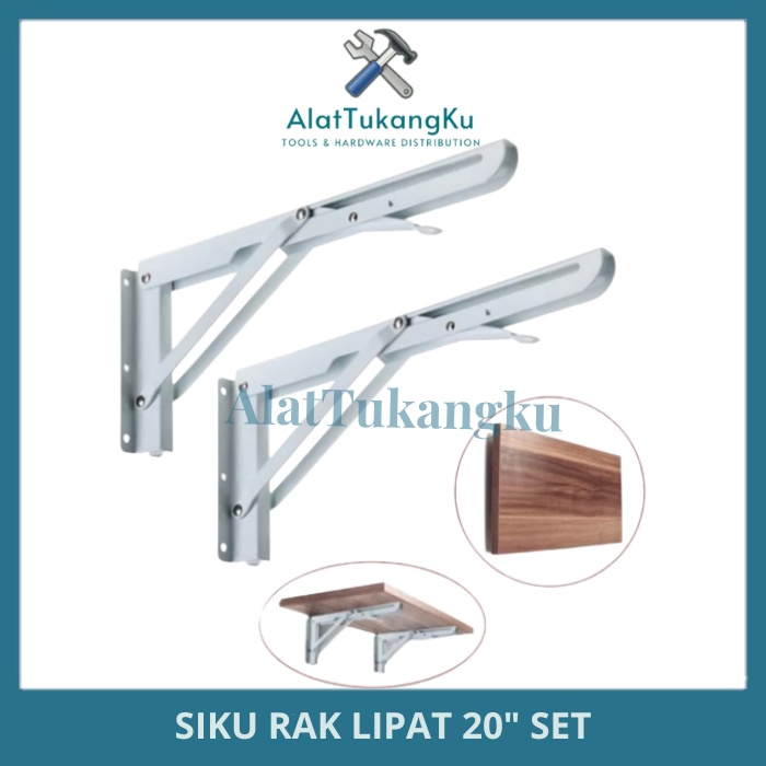 Jual Siku Rak Lipat 20 INCH 50 CM TEBAL KUAT CAB / Siku Rak Tebal 20 ...