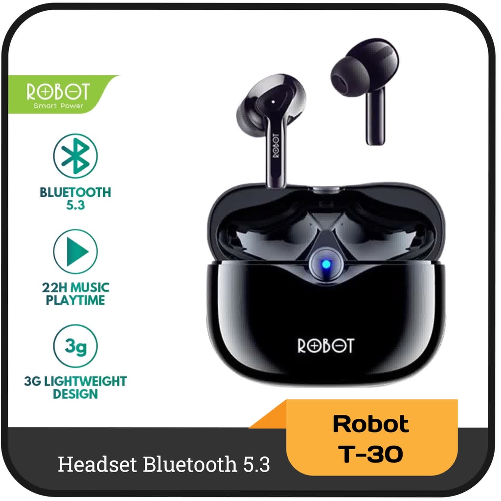 Jual Headset Bluetooth Robot T10/T30 True Wireless Earbuds Shopee