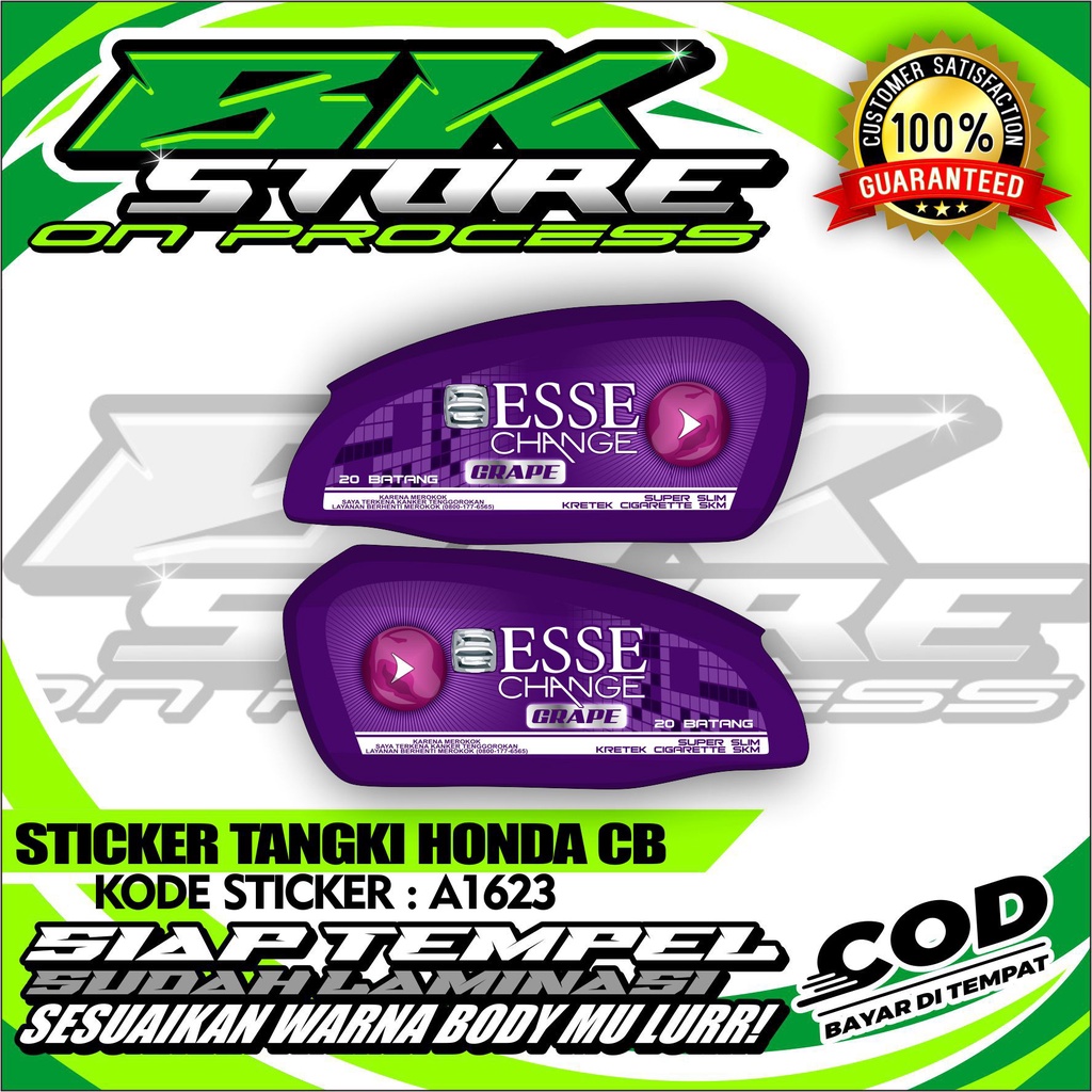 Jual STRIPING / STICKER VARIASI TANGKI CB ESSE CHANGE SUDAH LAMINASI ...
