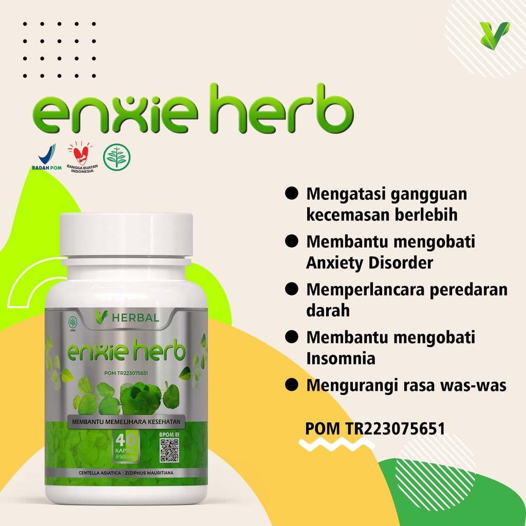 Jual Enxie Herb Anxietas Obat Herbal Alami Untuk Atasi Gangguan Cemas Was Was Stress