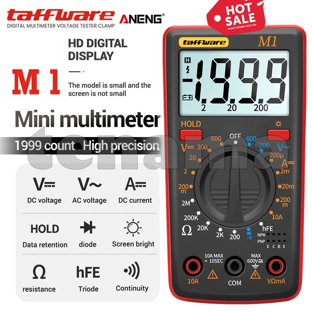 Jual ANENG M1 Taffware Digital Multimeter Voltage Tester Multitester ...