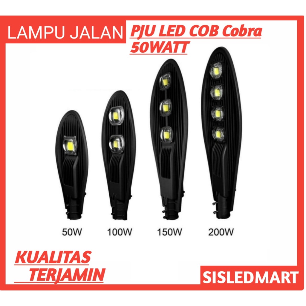 Jual Lampu Jalan Pju 50w 50 Watt Cobra Led Shopee Indonesia