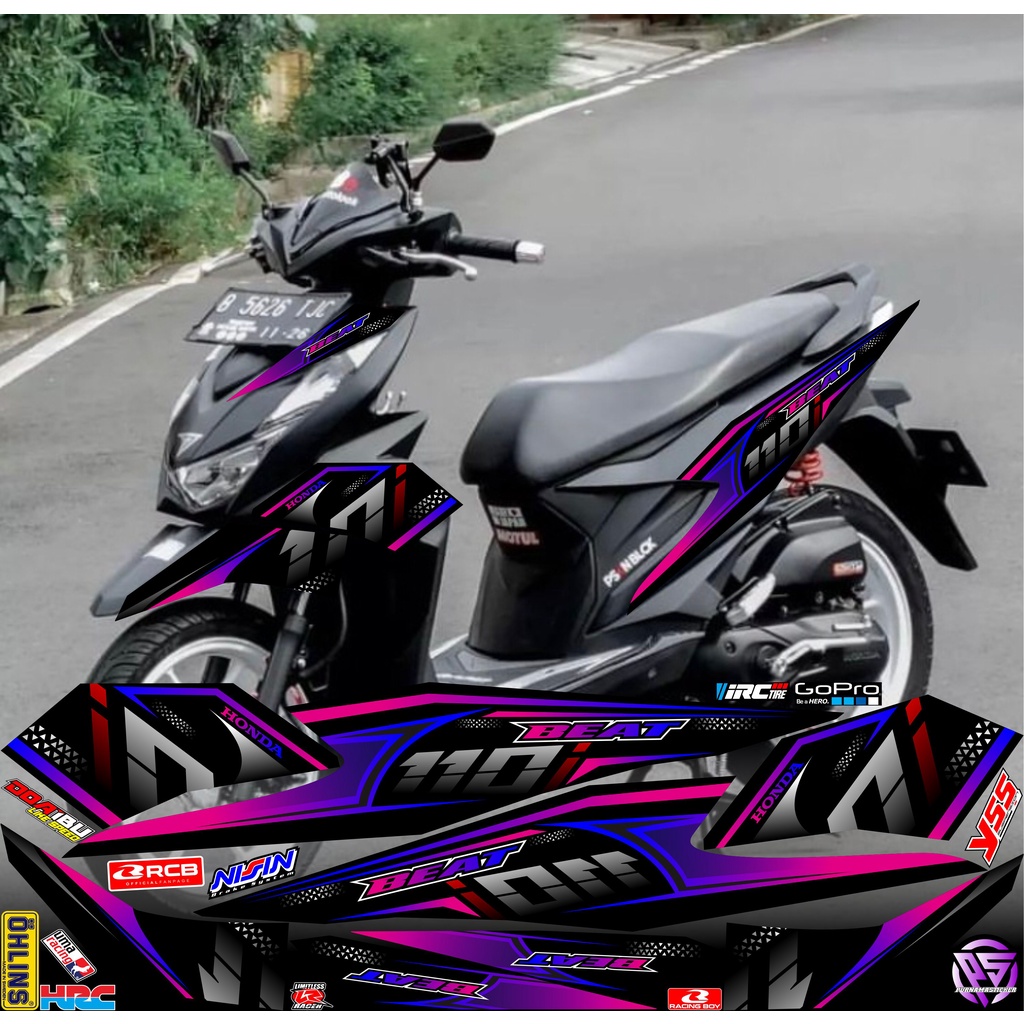 Jual STRIPING STICKER HONDA BEAT DELUXE/CBS 2020-2020 NEW STIKER