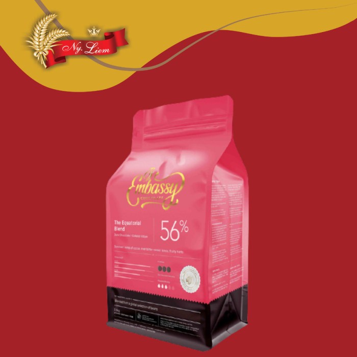 Jual EMBASSY Equatorial Blend Chocolate Couverture 56%/ Cokelat 250 gr ...