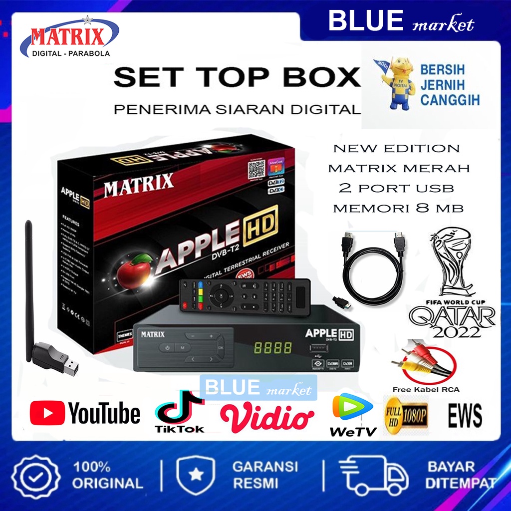 Jual SET TOP BOX MATRIX / STB DIGITAL MATRIX FULL HD | Shopee Indonesia