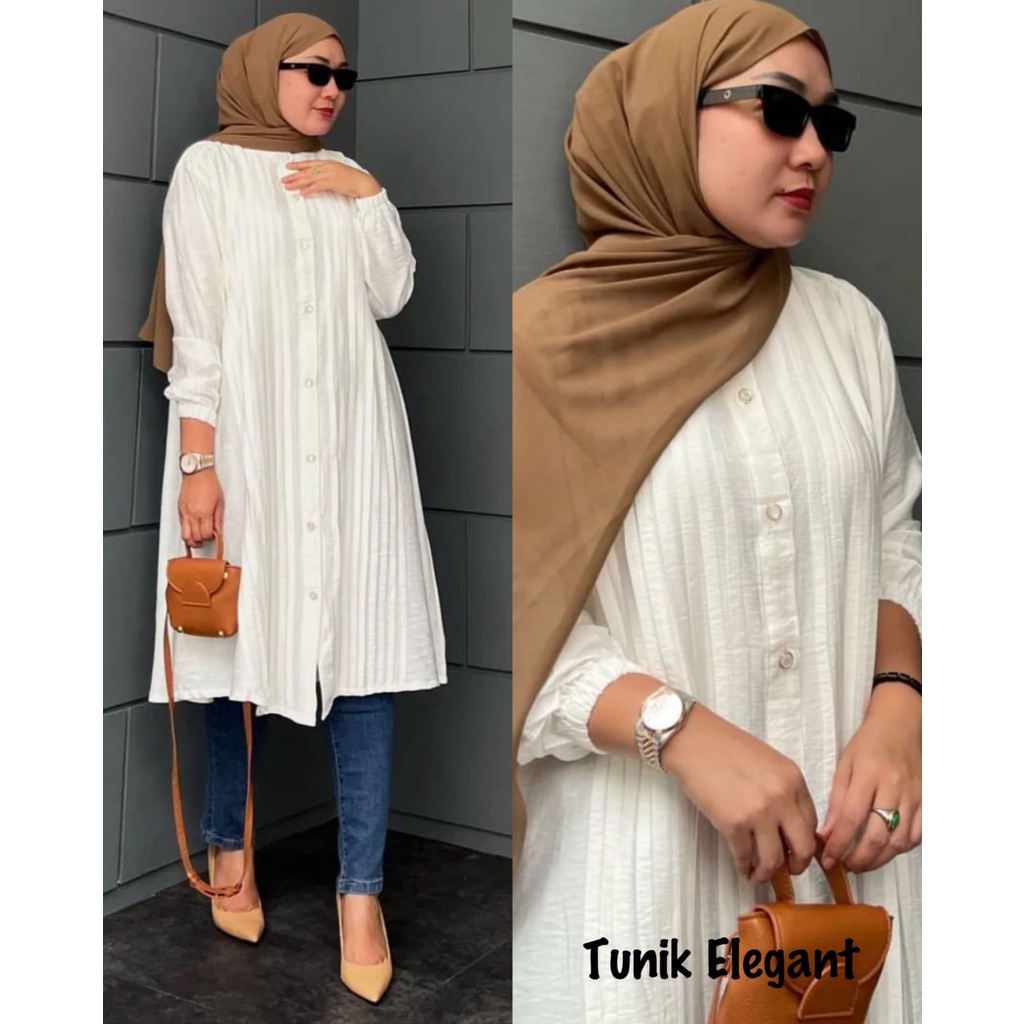 Jual Terlaris Tunik Elegant Khusus Putih By Winody Tunik Bahan Polo