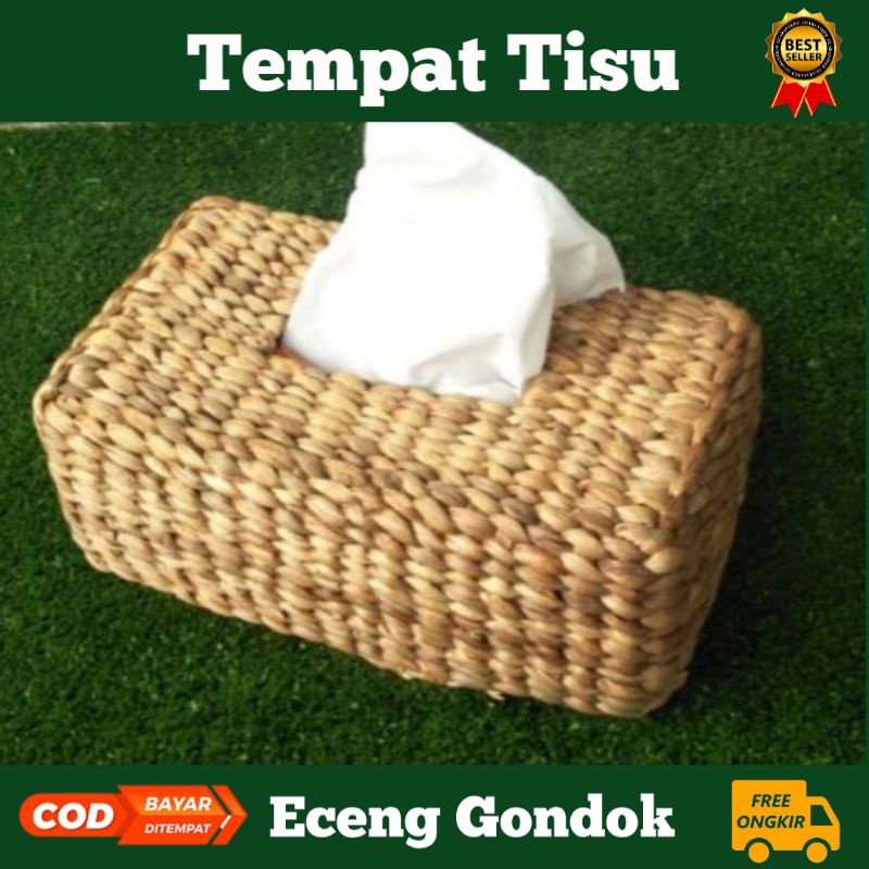 Jual Tempat Tissue Anyaman Eceng Gondok Box Kotak Tisu Alami Dekorasi Rumah Shopee Indonesia