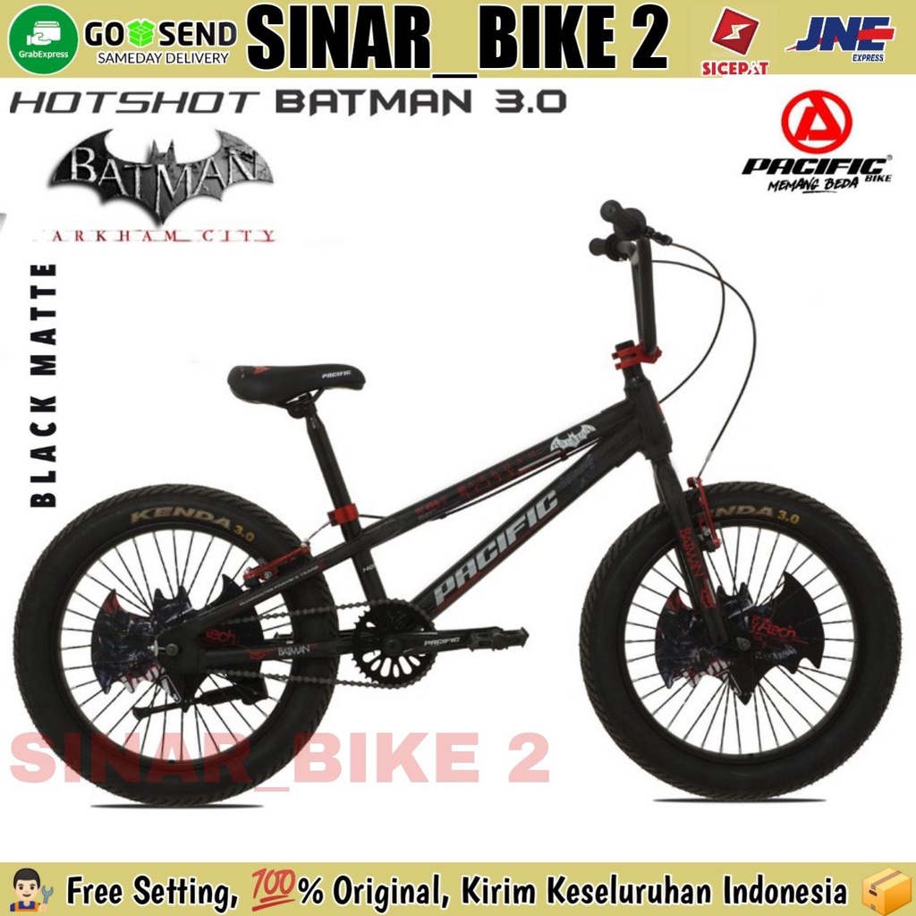 Jual Sepeda Anak BMX PACIFIC HOTSHOT BATMAN Ban Jumbo 3.0 | Shopee ...