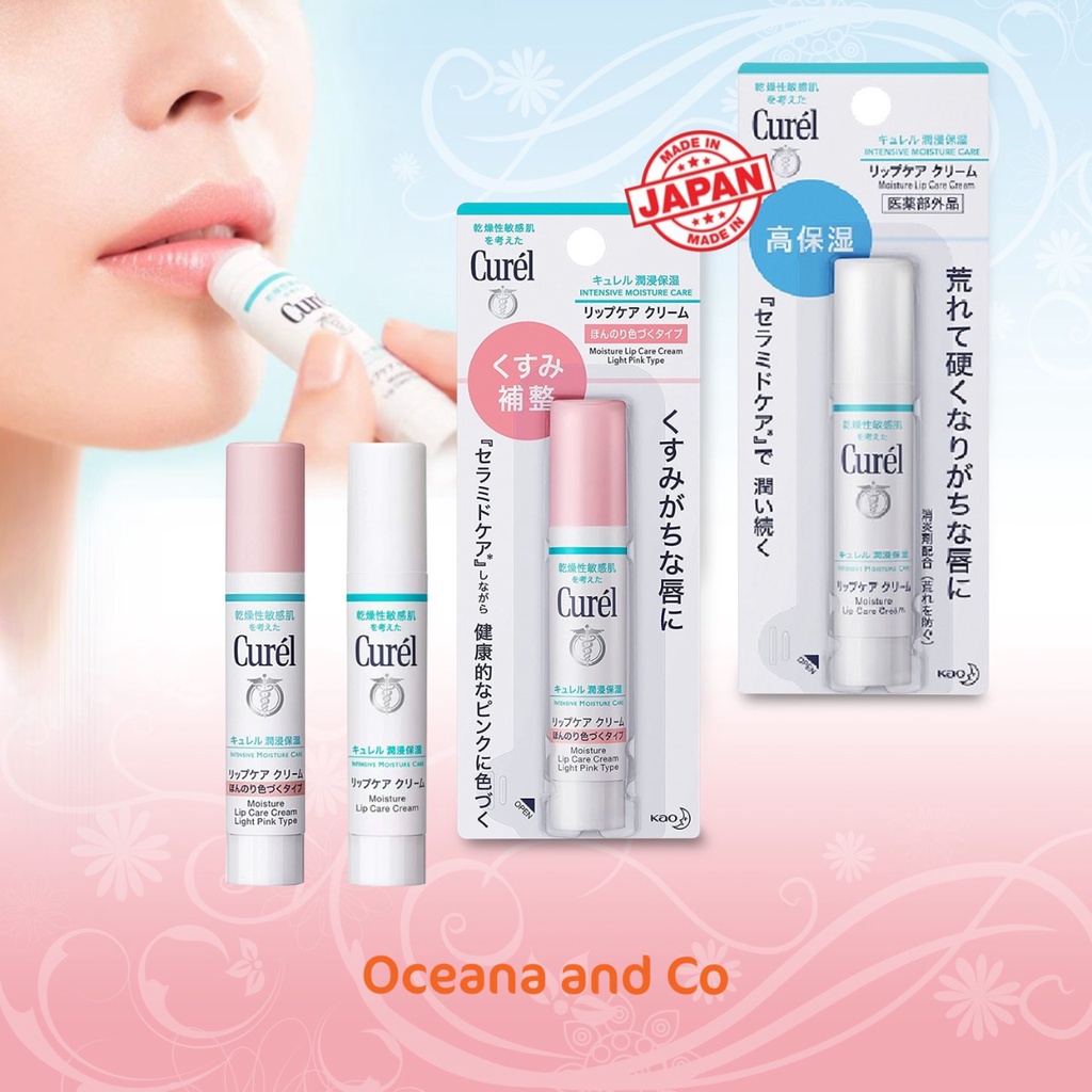 Jual CUREL MOISTURE LIP CARE CREAM / LIP GLOSS Original Japan