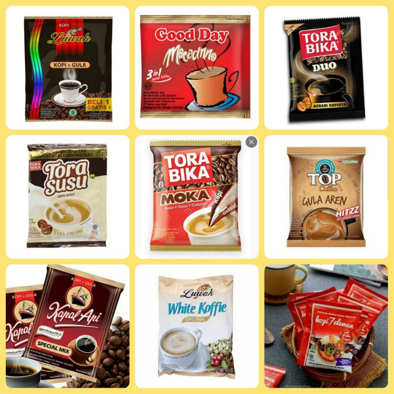 Jual BUNGKUS KOPI BEKAS SACHET KEMASAN DAUR ULANG PRAKARYA KERAJINAN