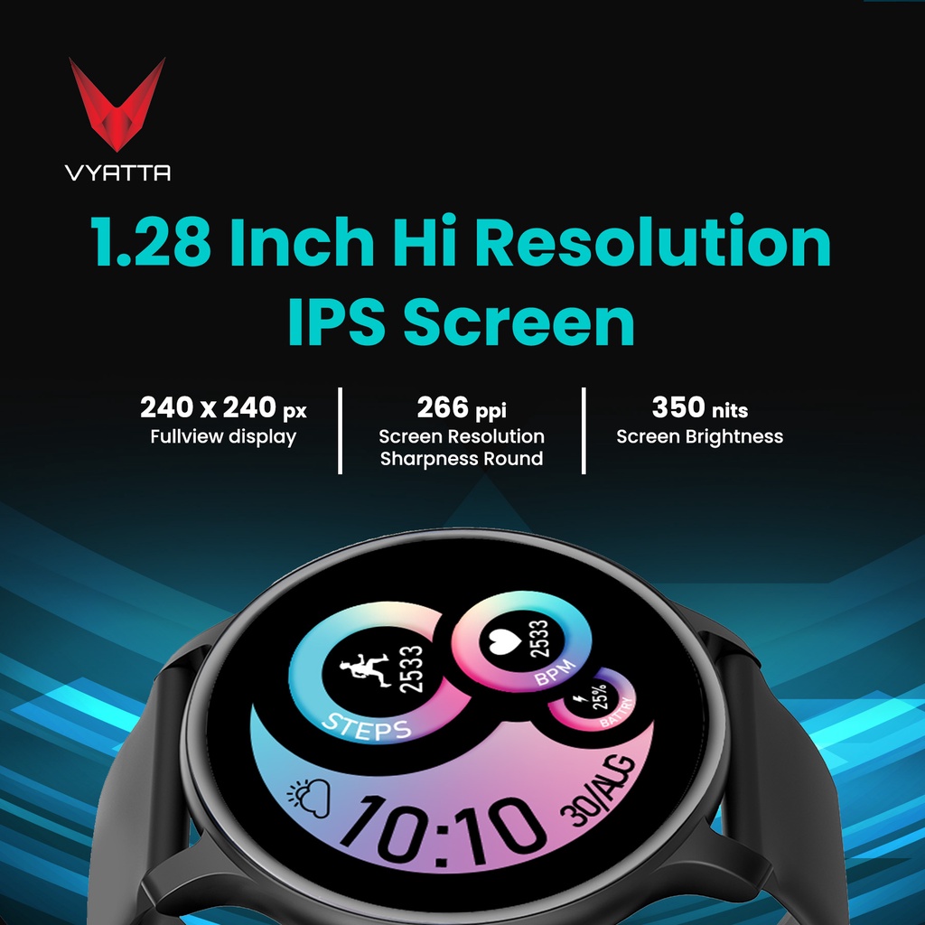 Jual VYATTA FITME XP SMARTWATCH CUSTOME WATCH FACE FULL TOUCH IPX7 SPO2 ...