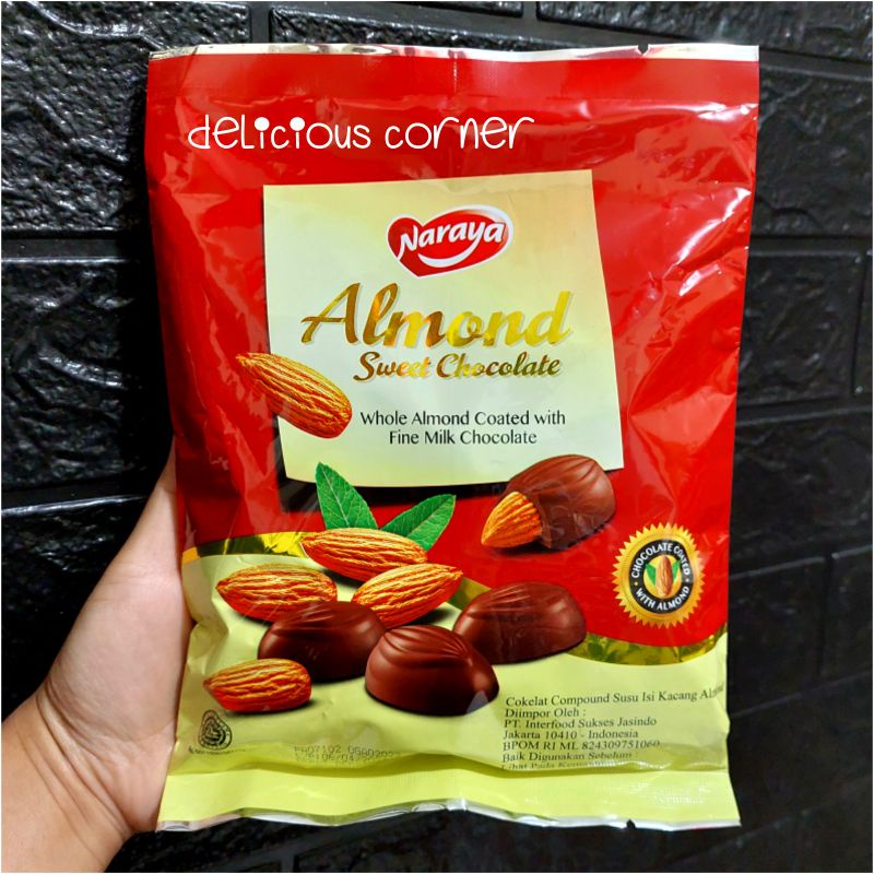 Jual Naraya Almond Sweet Chocolate 200g Coklat Cokelat Import | Shopee ...