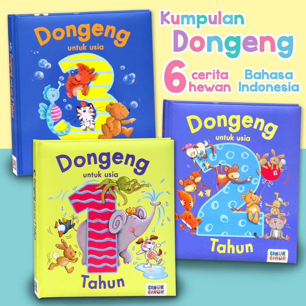 Jual [GinukGinuk] Dongeng untuk usia 1, 2, 3 Tahun (tiap buku isi 6 ...