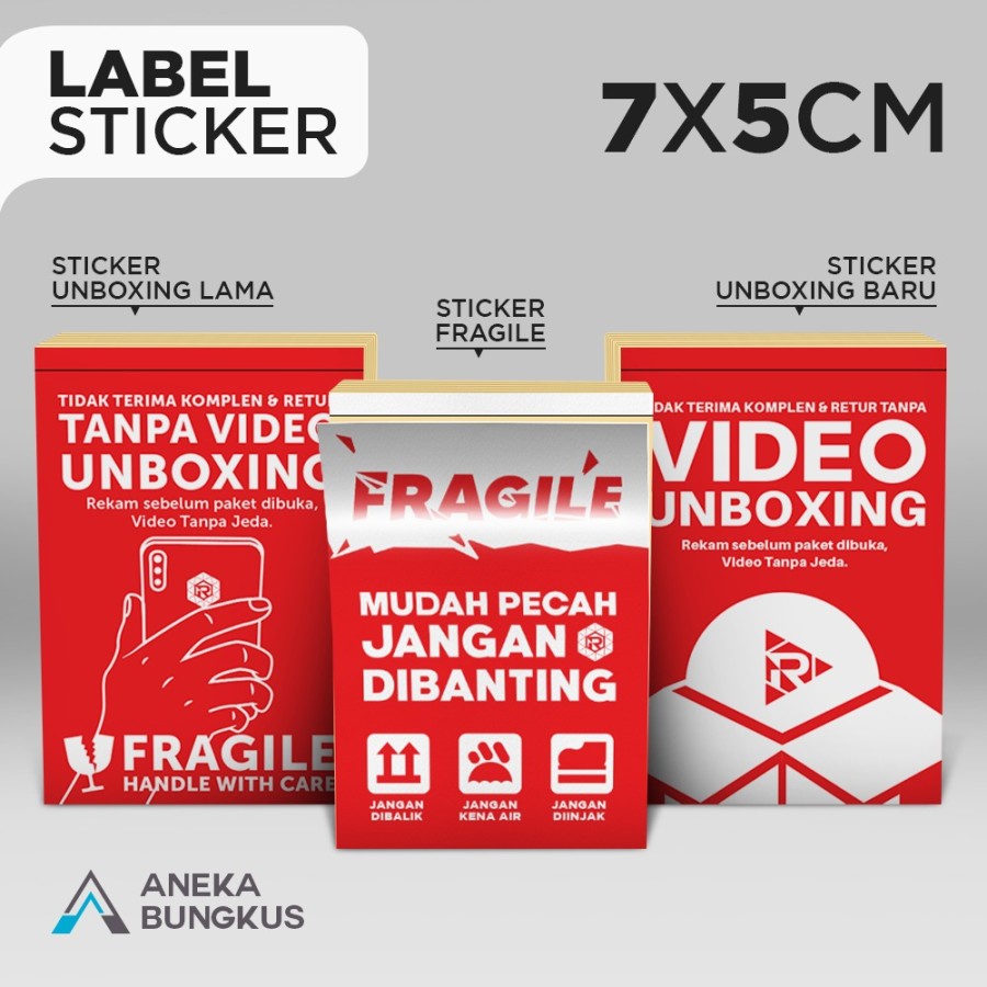 Jual Sticker Unboxing Paket Stiker Wajib Unboxing Label Unboxing Stiker Fragile Cm X Cm