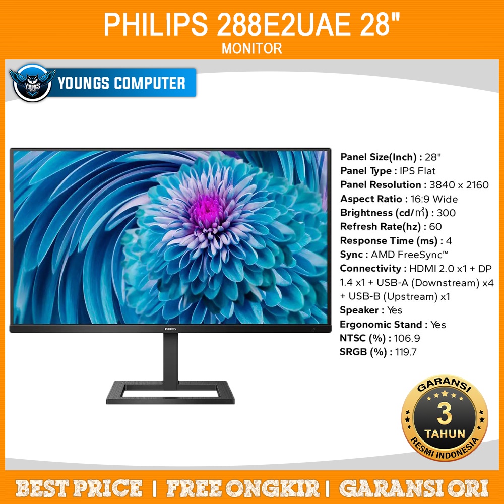 Jual Monitor Led Philips E Uae K Ips Hdmi Dp Usb Speaker