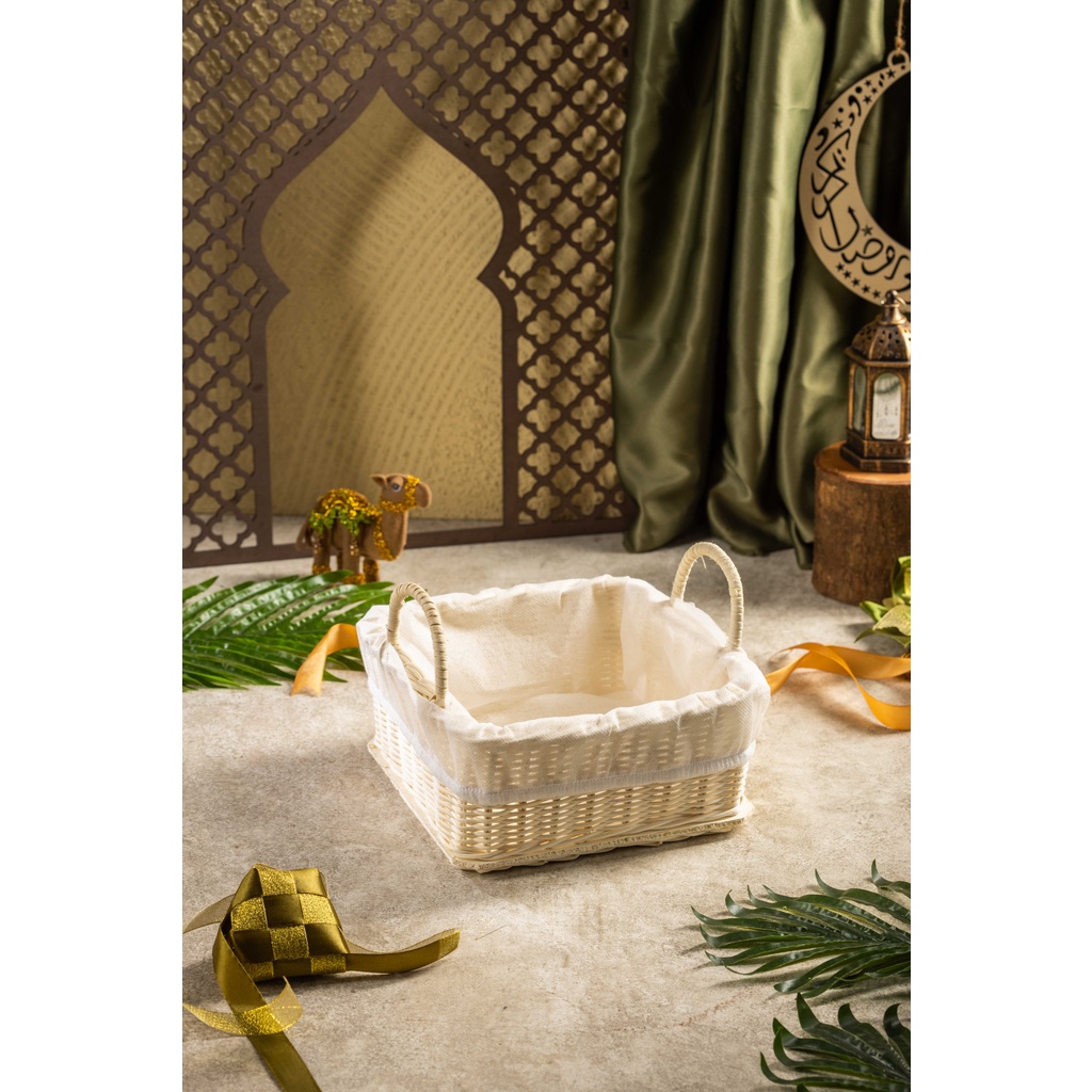 Jual ROTAN KAIN PUTIH/WADAH ROTAN/KERANJANG ROTAN | Shopee Indonesia