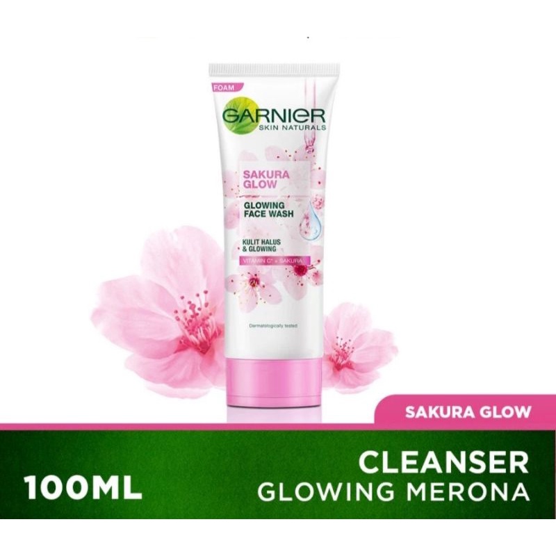 Jual Garnier Sakura Glow Hyaluron Face Wash Pembersih Wajah 100ml