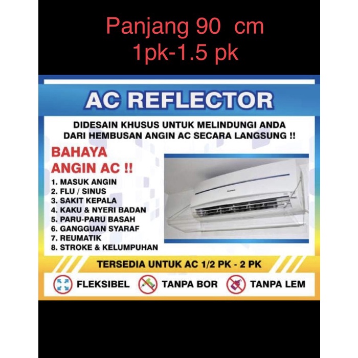 Jual Reflektor Akrilik Ac Reflector Ac Shield Penghalang Angin Ac 1 1 5