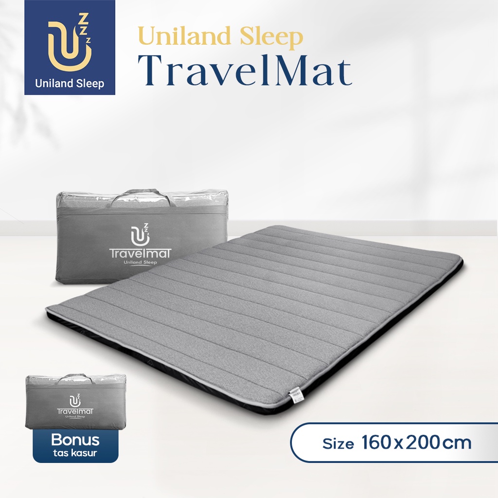 Jual Uniland Sleep Kasur Lipat 160x200 / Travel Bed Mattress Bonus Tas