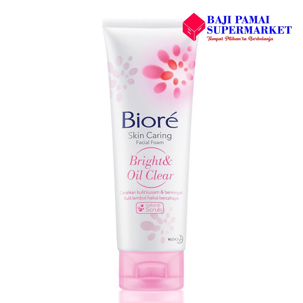 Jual Biore Skin Caring Facial Foam Bright And Oil Clear 100 Gr Shopee